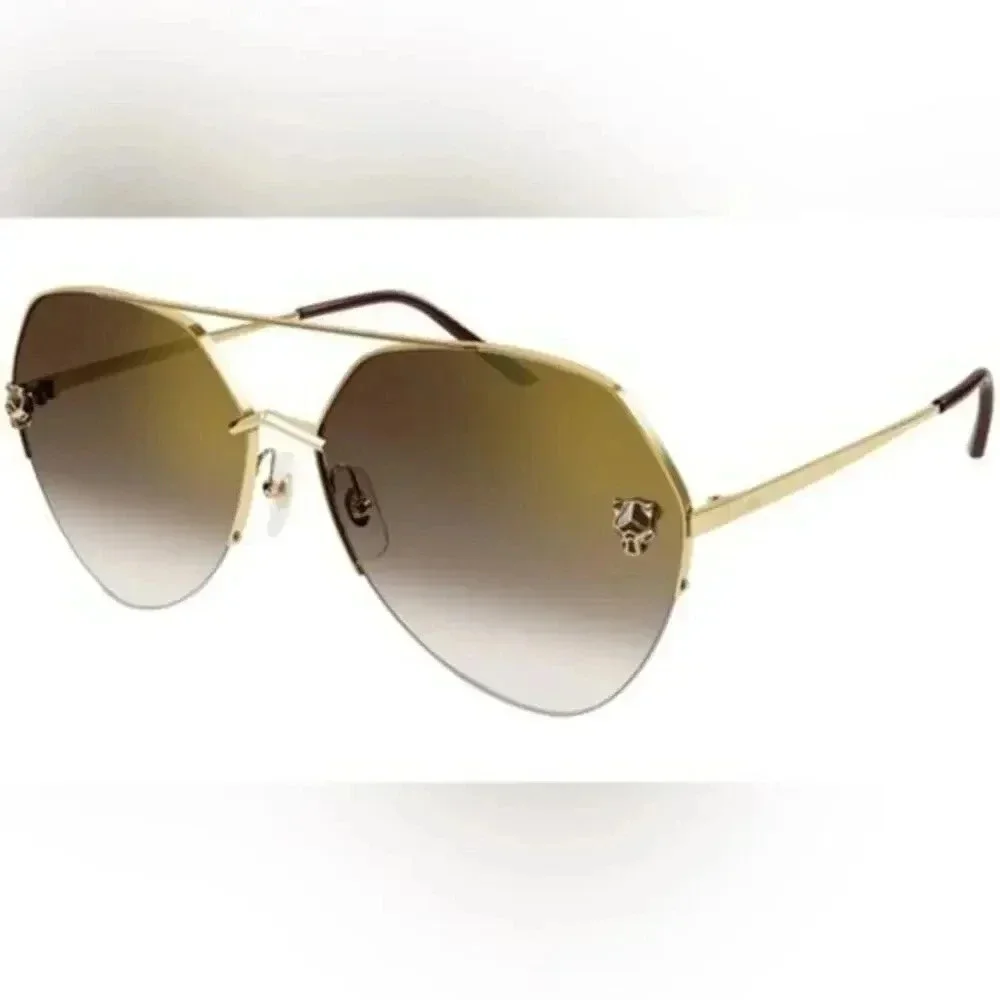 CARTIER CT0355S 002 gold brown sunglasses